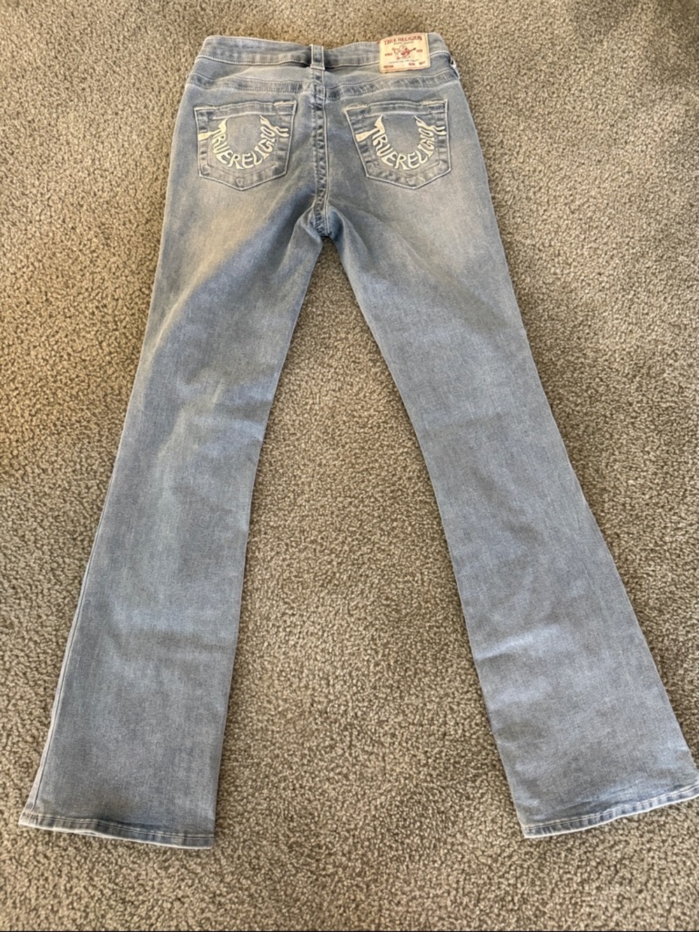True Religion BECCA  Light Wash Flared Jeans